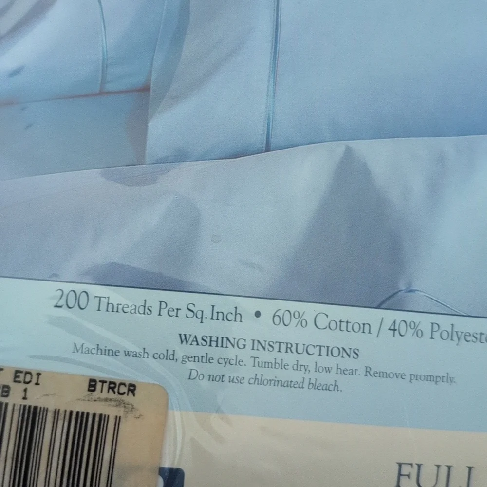 Select Edition Vintage Cream Fitted Sheet Cotton‎ Blend Deadstock NIP